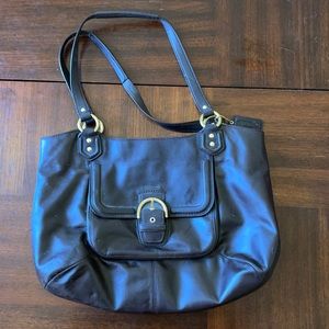 Leather Coach shoulder bag
